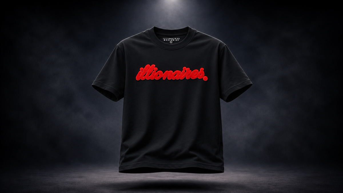 Illionaires Red Chenille Logo Tee