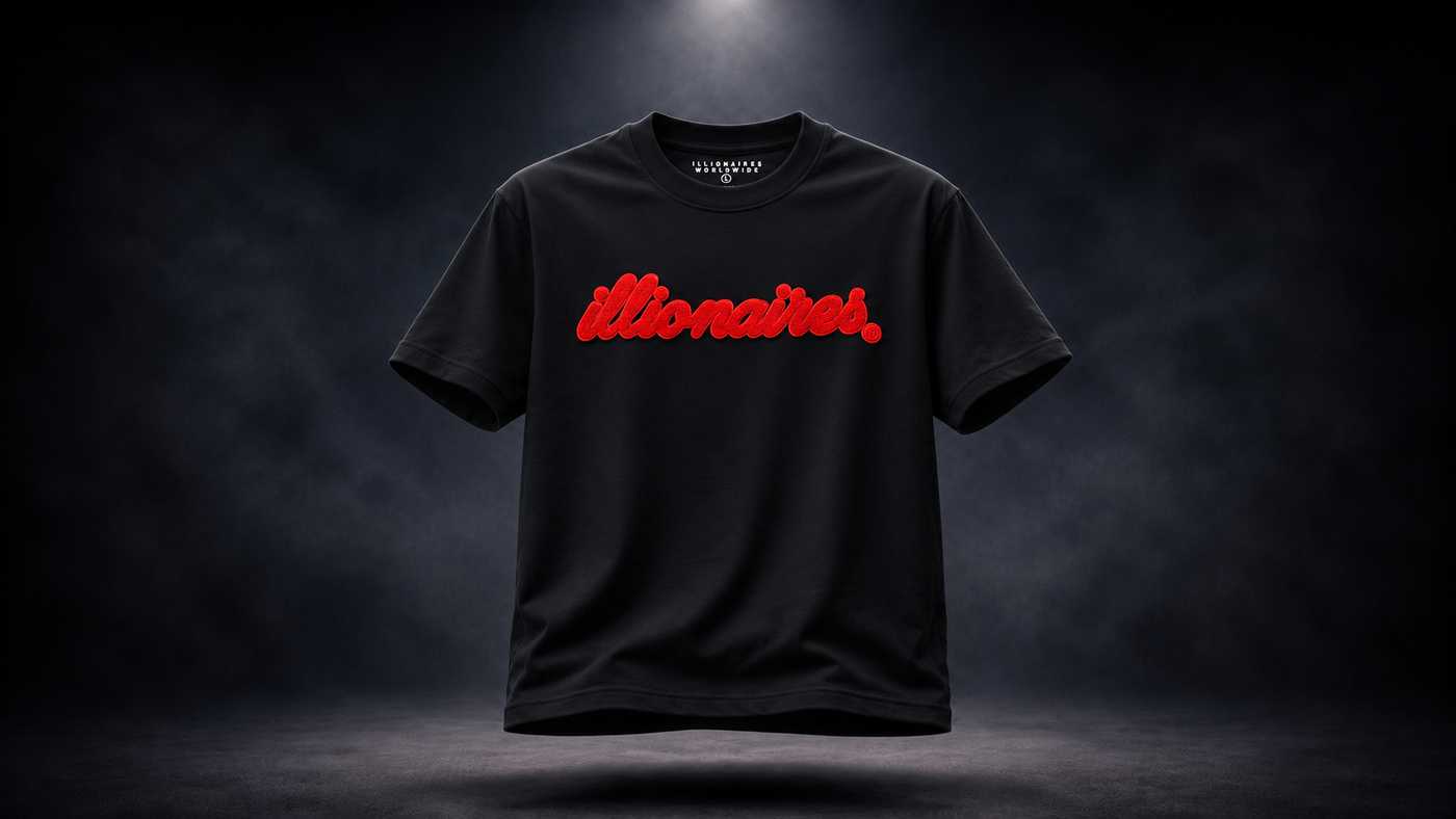 Illionaires Red Chenille Logo Tee