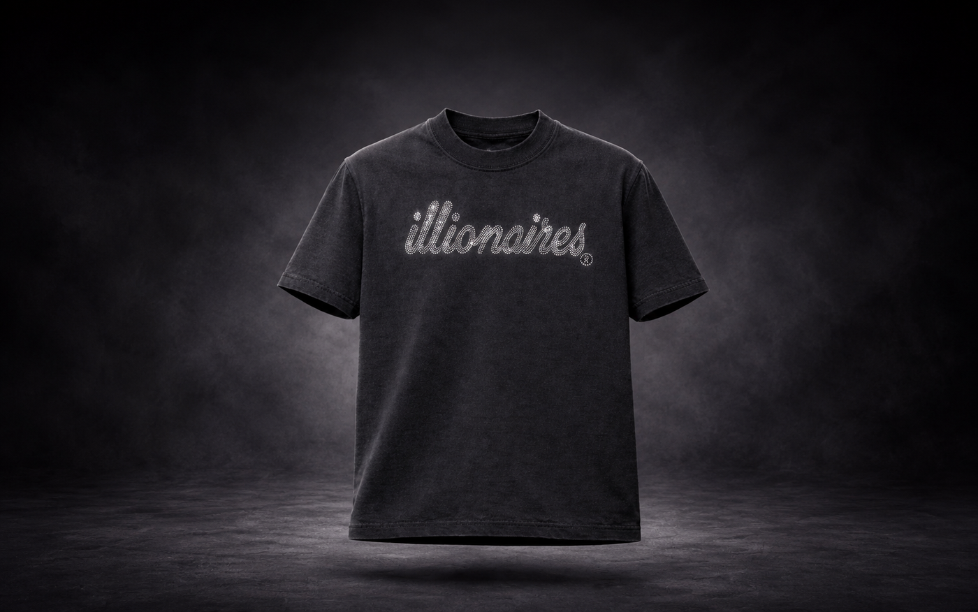 Illionaires Charcoal Crystal Logo Tee