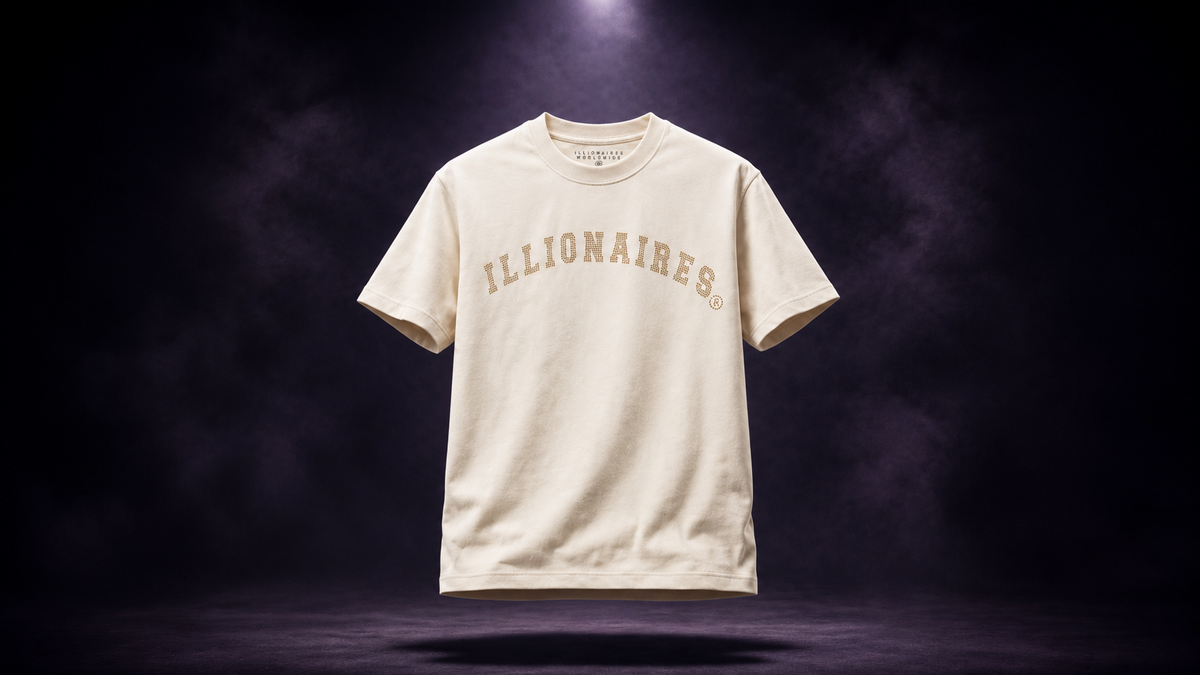 Illionaires Gold Crystal Logo Tee