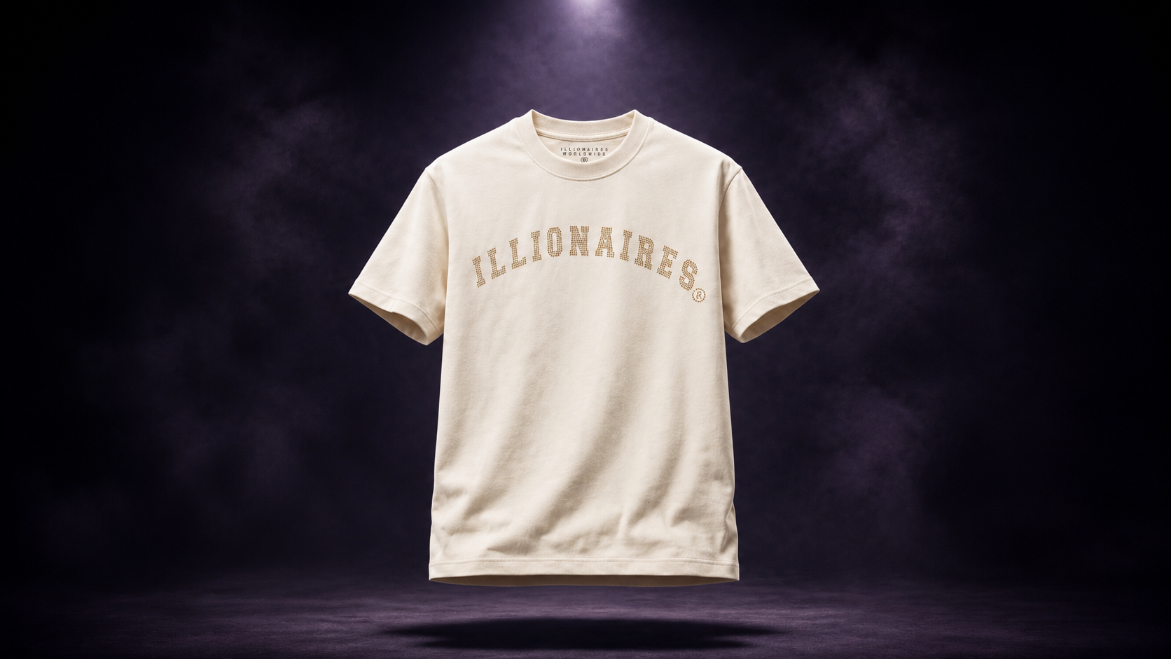 Illionaires Gold Crystal Logo Tee