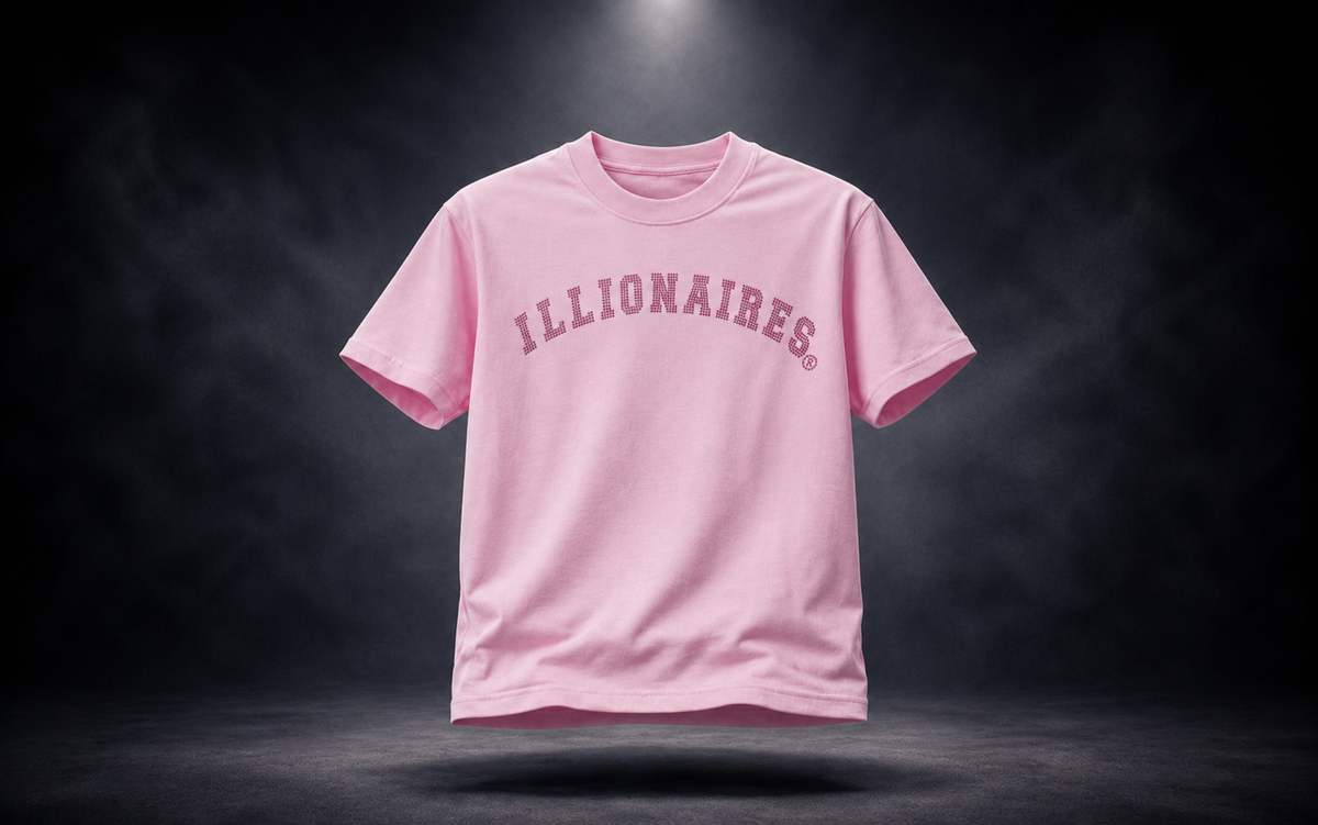 Illionaires Pink Crystal Logo Tee