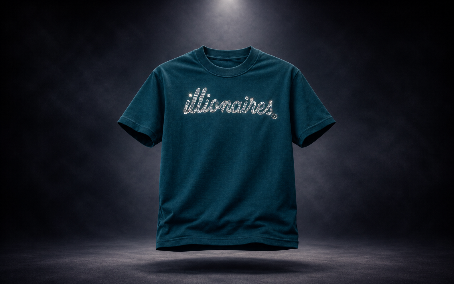 Illionaires Deep Teal Crystal Logo Tee