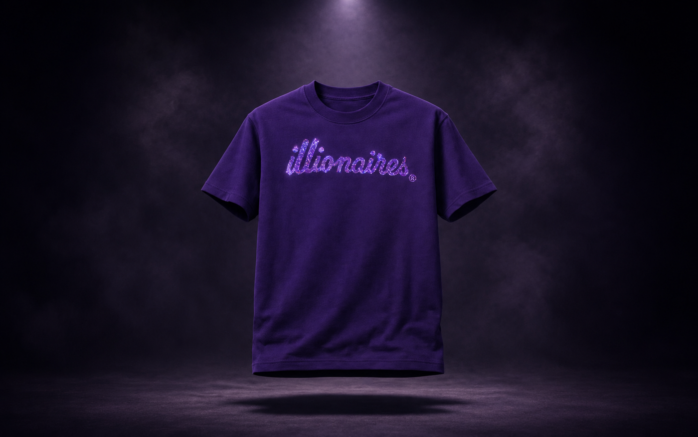 Illionaires Purple Crystal Logo Tee