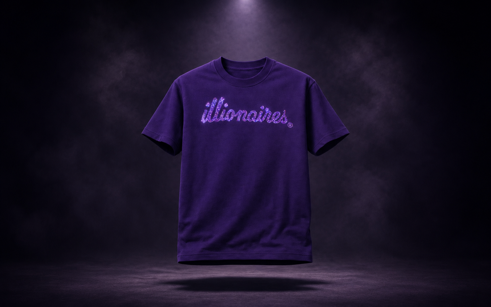 Illionaires Purple Crystal Logo Tee